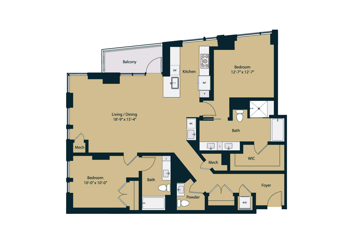 Floor plan layout diagram for PH2